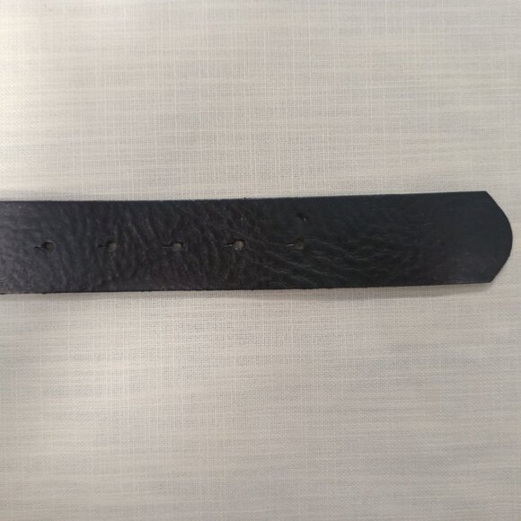 Tommy Hilfiger Women’s Statement Black Leather Belt Ornate Floral Buckle Sz M - Picture 5 of 5